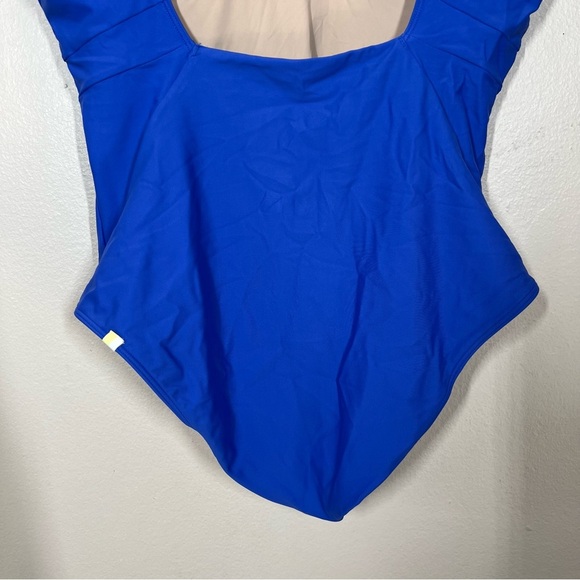 Summersalt Womens The Ruched Backflip One Piece Swimsuit Blue Size 10 Beach Swim - Picture 7 of 9